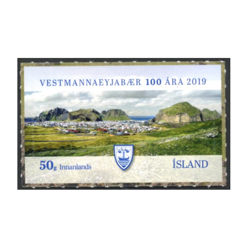 Island. 2019. 100-året for Vestmannaeyjar. AFA nr. 1557 **         (o)  stemplet FDC