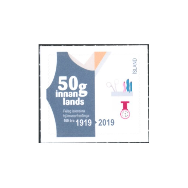 Island. 2019. 100-året for Sygeplejerskerne. AFA nr. 1568 **        (o)  stemplet FDC