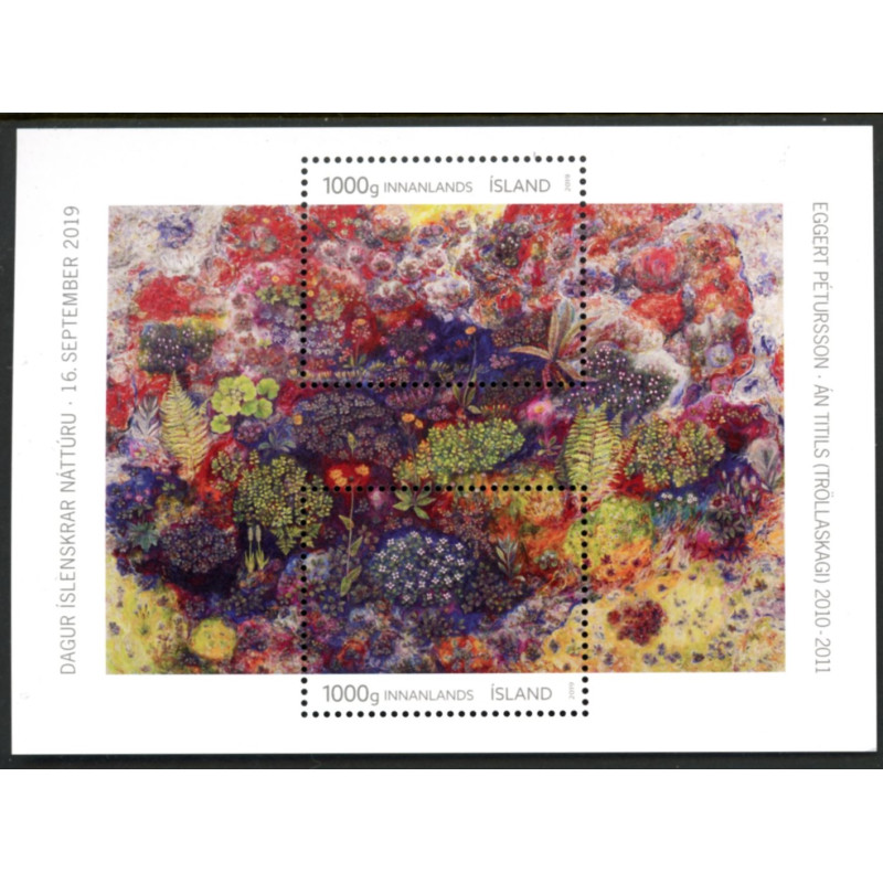 Island. 2019. Den Islandske natur, miniark. AFA nr. 1572 **      (o)  stemplet FDC