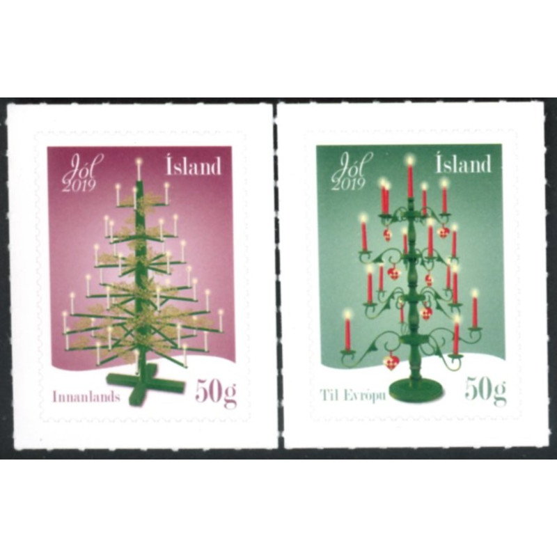 Island. 2019. Julefrimærker. AFA nr. 1577-78 **      (o)  stemplet FDC