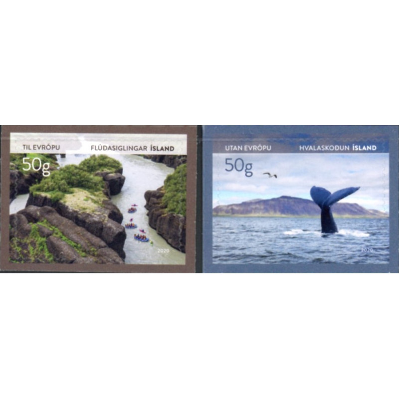 Island. 2020. Turisme. AFA nr. 1586-87 **               (o)  stemplet FDC