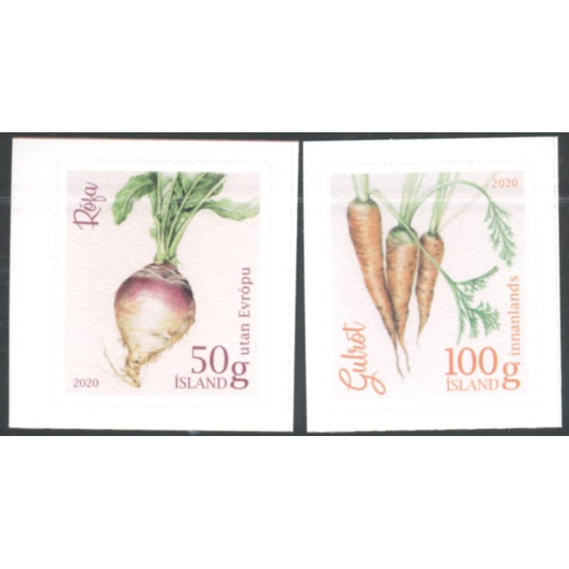 Island. 2020. Afgrøder. AFA nr. 1590-91 **              (o)  stemplet FDC