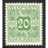 Avisporto. 1914-15. 20 Øre, grøn, AFA. nr. 16 ubrugt, postfrisk, stemplet