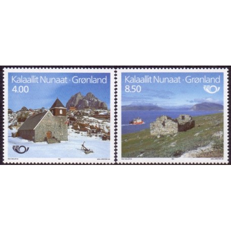 1993. 4,00-8,50 Kr. Nordenfrimærker. AFA nr. 235-36 postfrisk stemplet