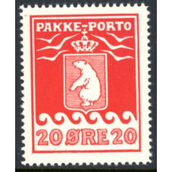 Grønland/Greenland 1915. 20 Øre. Rød. AFA nr.9. postfrisk stemplet