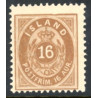 Island. 1875-76.  16 Aur, Tk. 12 3/4 AFA nr. 9B ** postfrisk st. stemplet FDC
