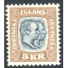 Island. 1907. Dobbelt konger 5 kr, AFA nr. 62 **    postfrisk st. stemplet FDC