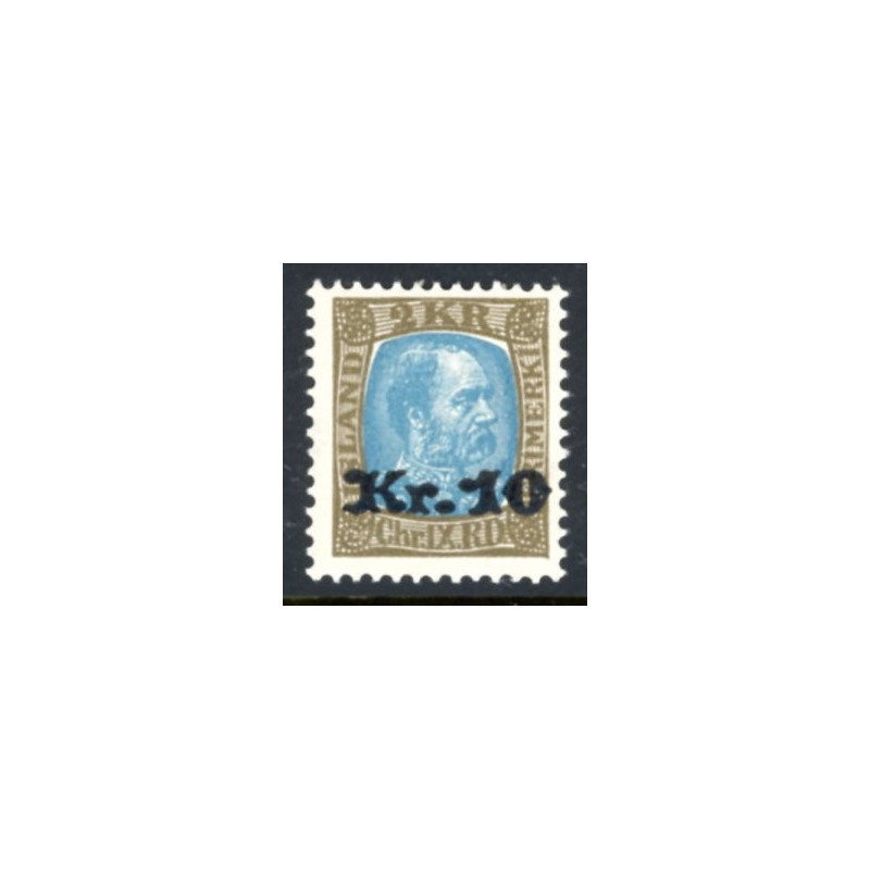 Island. 1926. Provisorier 10 kr/2 kr. AFA nr. 122  **   postfrisk st. stemplet FDC