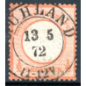 Rige. 1872. Ørn med lille brystskjold, AFA nr. 3 *    **/(o)