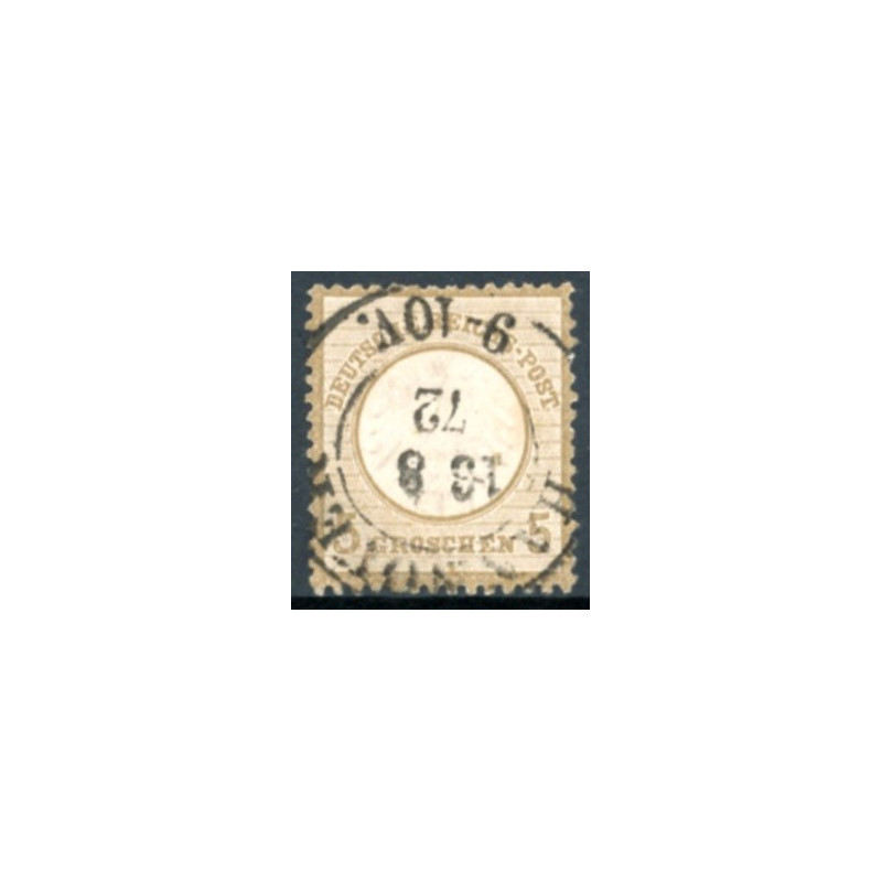 Rige. 1872. Ørn med lille brystskjold, AFA nr. 6 *    **/(o)