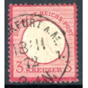 Rige. 1872. Ørn med lille brystskjold, AFA nr. 9 *    **/(o)