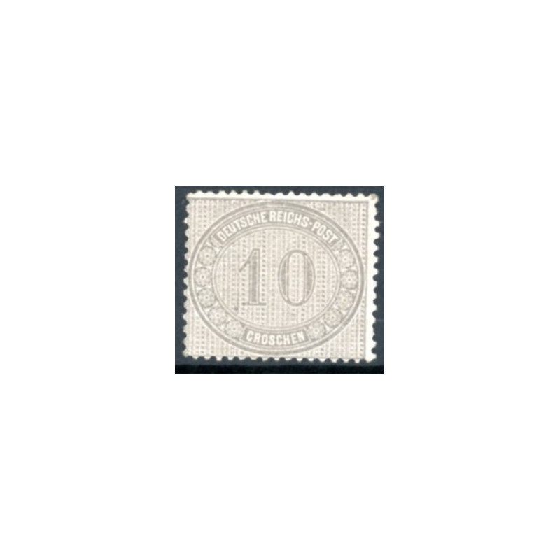 Rige. 1872. 10 gr. grå, AFA nr. 12 *   **/(o)