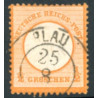 Rige. 1872. Ørn med stort brystskjold, AFA nr. 18 *    **/(o)