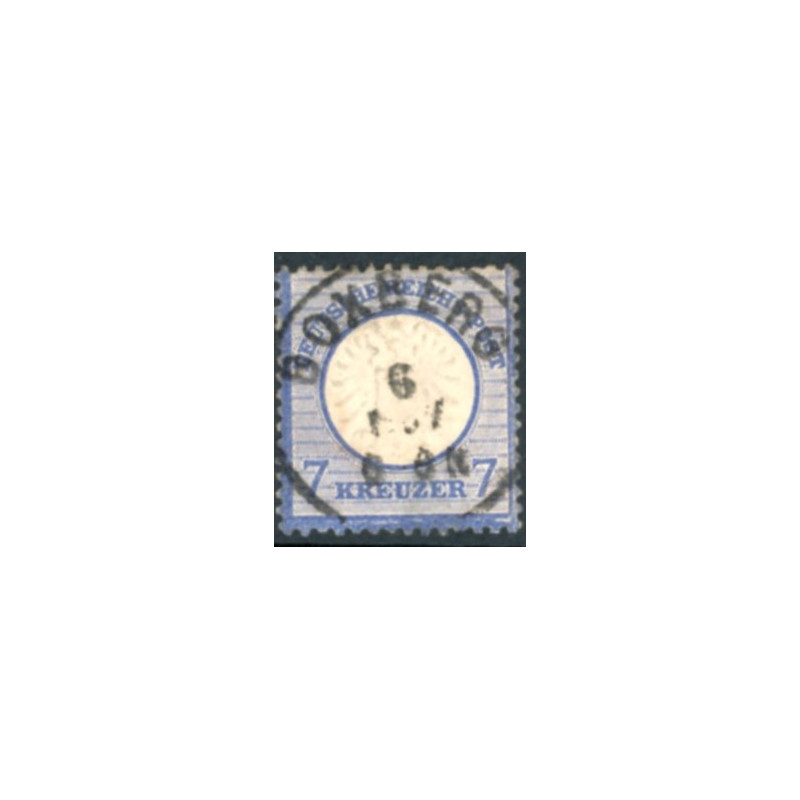Rige. 1872. Ørn med stort brystskjold, AFA nr. 26 *    **/(o)