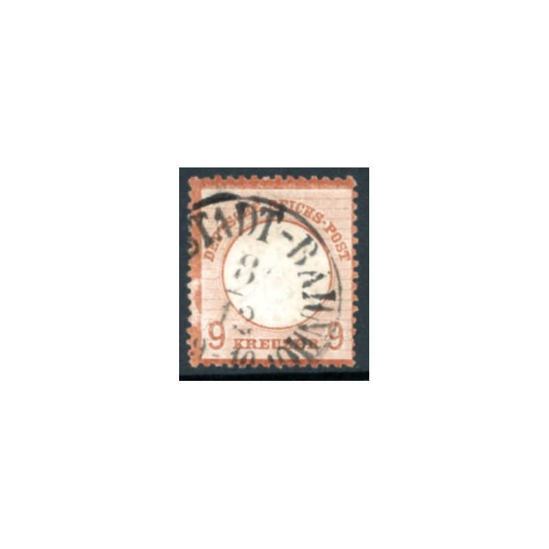 Rige. 1872. Ørn med stort brystskjold, AFA nr. 27 *    **/(o)