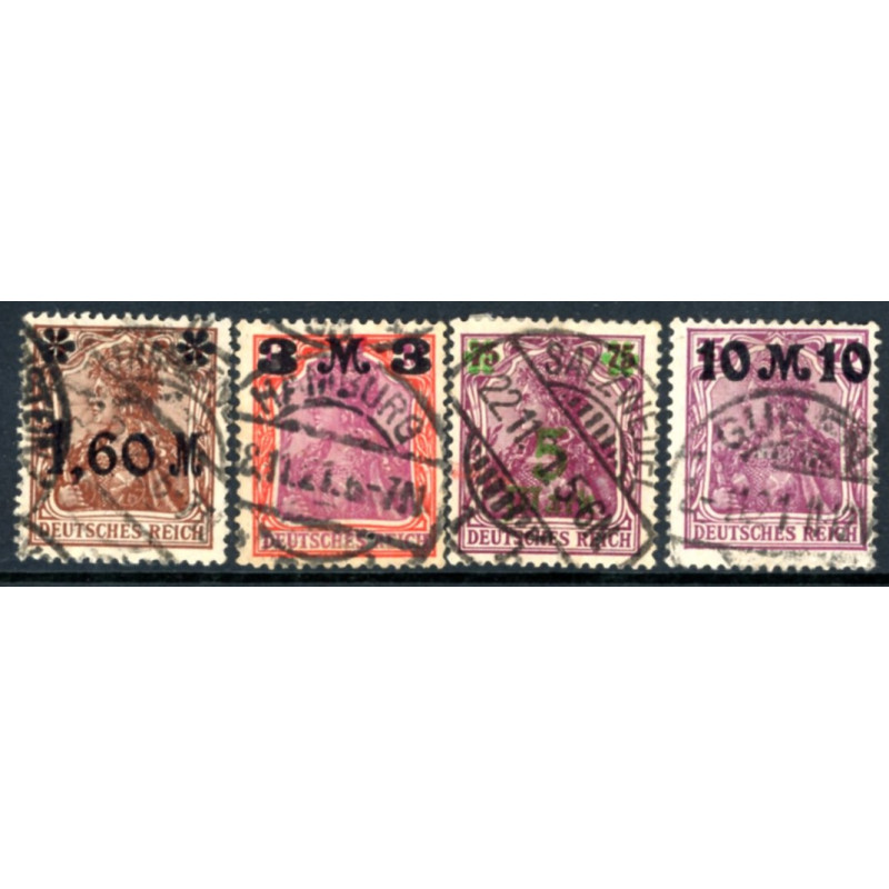 Rige. 1921. Provisorier AFA nr. 154-57 **    st. used reich