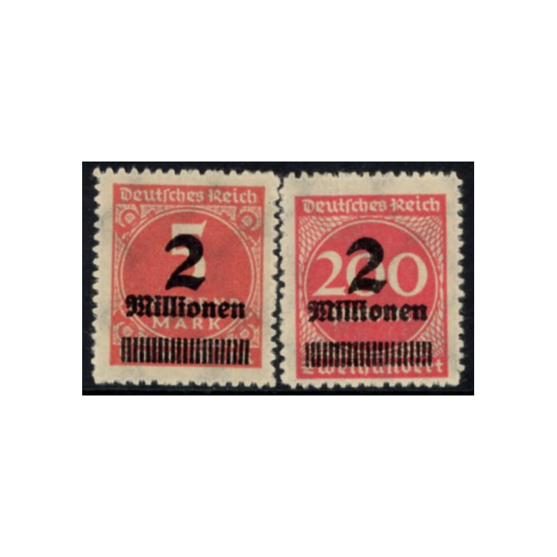 Rige. 1923. Infla. Prov. Savtakket. AFA nr. 309A, 312A **   st. used reich