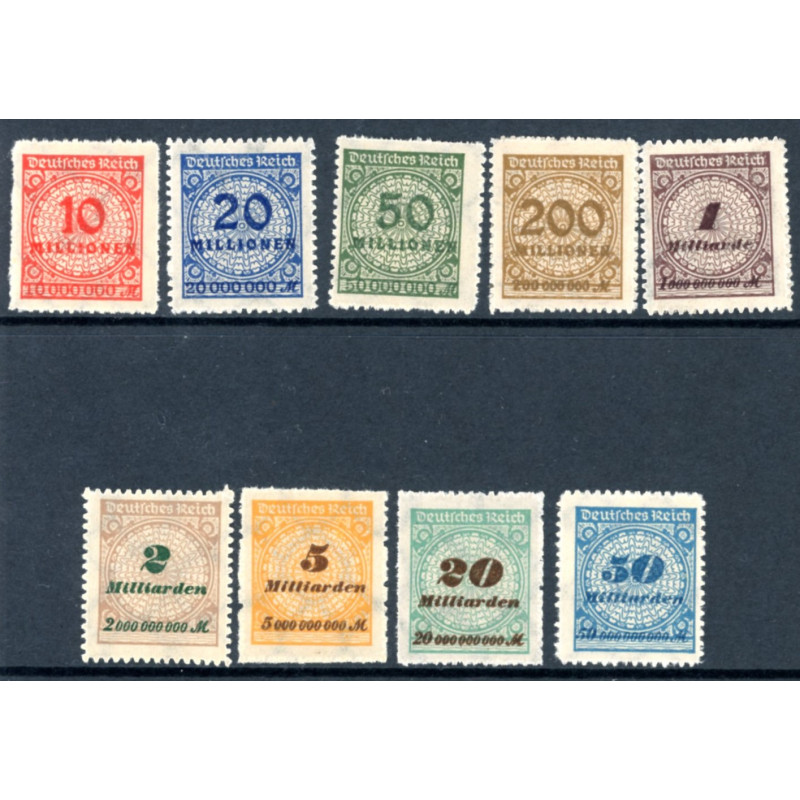 Rige. 1923. Brugsudgave. savtakket. AFA nr. 318A-330A **    st. used reich
