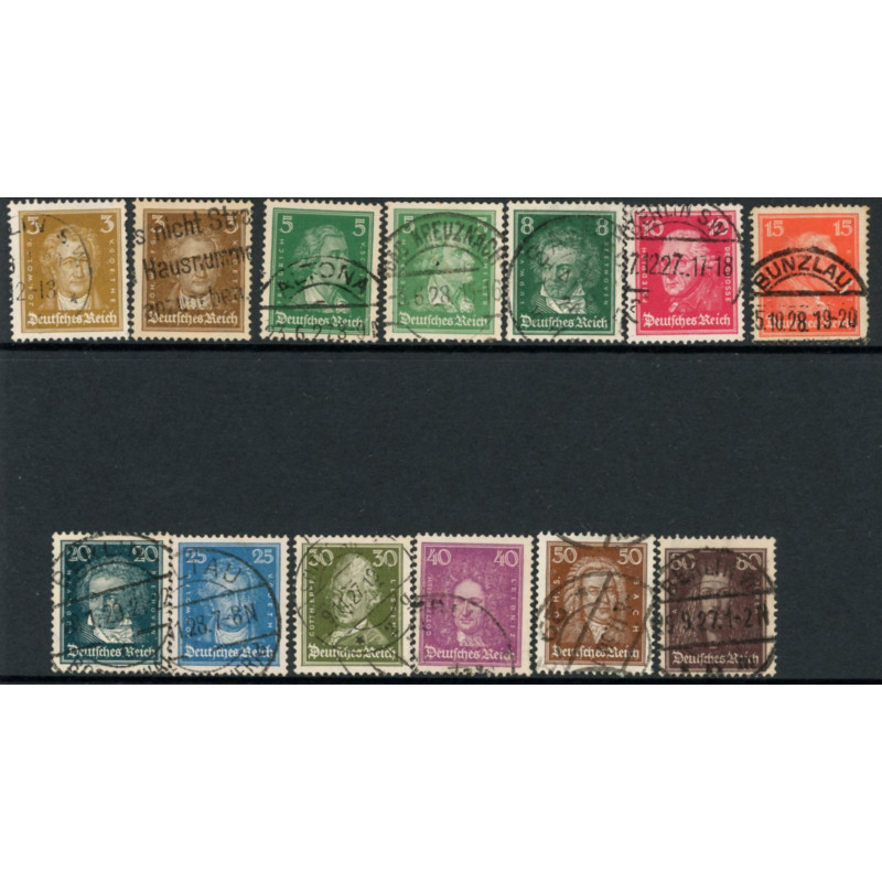 Rige. 1926. Berømte tyskere. AFA nr. 386-96 **   stemplet