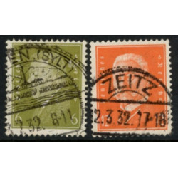 Rige. 1932. Ebert og Hindenburg. AFA nr. 460-61 **  stemplet (o)