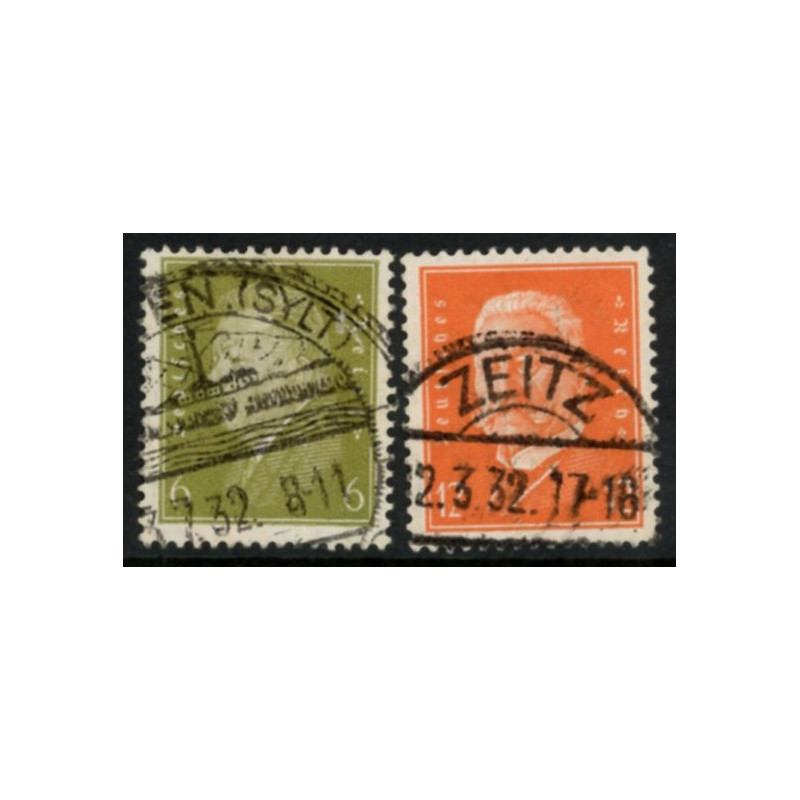 Rige. 1932. Ebert og Hindenburg. AFA nr. 460-61 **  stemplet (o)