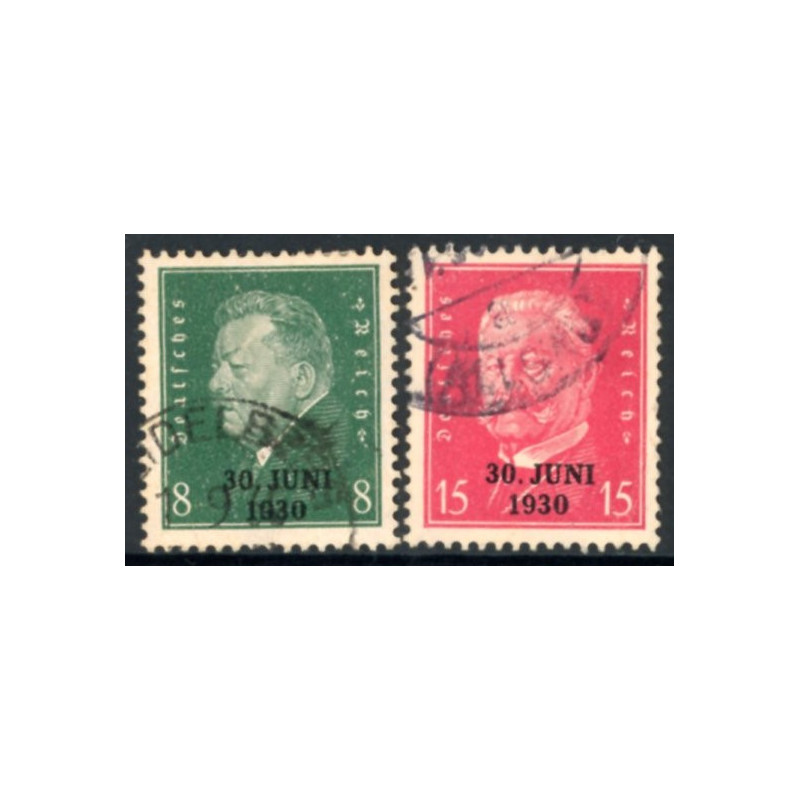Rige. 1930. Rheinlandets rømmning prov. AFA nr. 441-42 **  stemplet