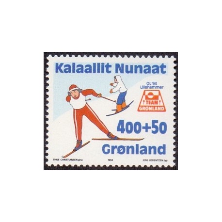1994. 4,00+ 50 Øre. Team Grønland. AFA nr. 245 postfrisk stemplet