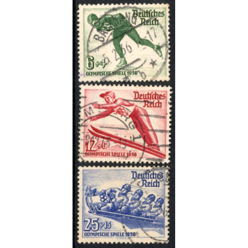 Rige. 1935. Vinterolympiaden. AFA nr. 595-97 **    stemplet (o)