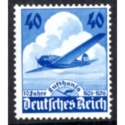 Rige. 1936. Lufthansa jubilæum. AFA nr. 598 **    stemplet (o)