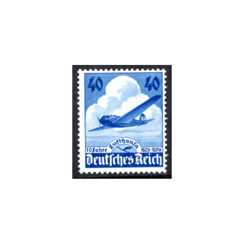 Rige. 1936. Lufthansa jubilæum. AFA nr. 598 **    stemplet (o)