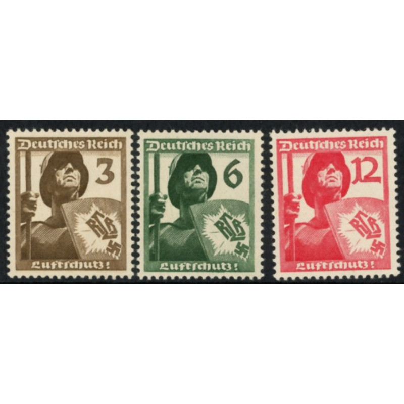 Rige. 1937. Luftværn. AFA nr. 638-40 **  stemplet (o)