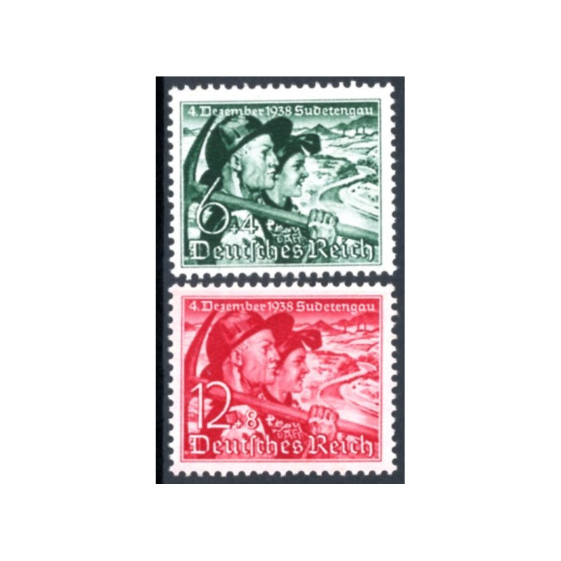 Rige. 1938. Sudeterlands Indlemmelse. AFA nr. 670-71 **    stemplet (o)