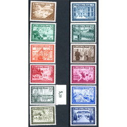 Rige. 1939. Postvæsnets velgørenhedsmærke. AFA nr. 697-708 **   stemplet (o)