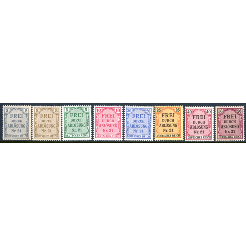 Rige. Tjenste. 1903. AFA nr. 1-8 ** (o)