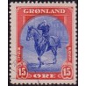1945. Amerikaudgaven, 15 Øre, AFA nr. 12 stemplet