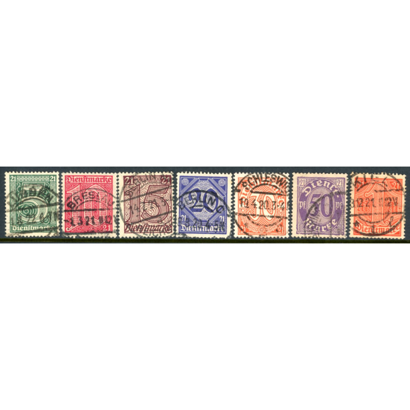 Rige. Tjenste. 1920. AFA nr. 15-21 **          (o)