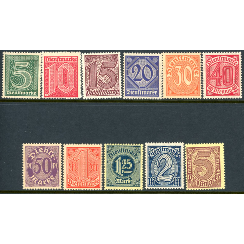 Rige. Tjenste. 1920. AFA nr. 22-32 **          (o)