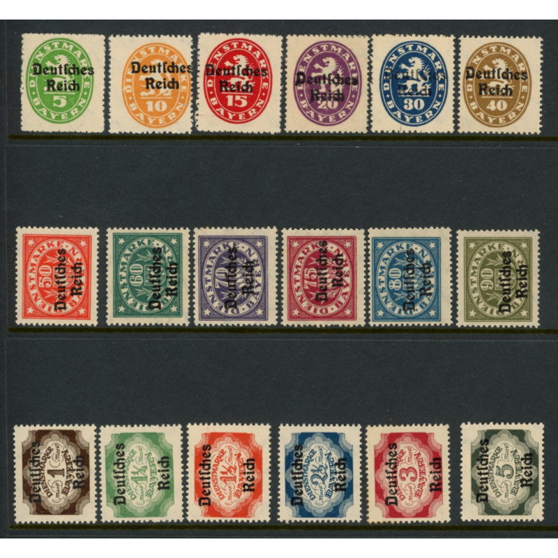 Rige. Tjenste. 1920. AFA nr. 33-50 **         (o)