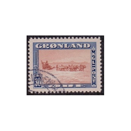 1945. Amerikaudgaven, 30 Øre, AFA nr. 13 stemplet