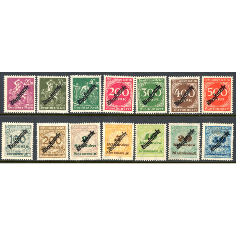 Rige. Tjeneste. 1923. AFA nr. 74-87 **      (o)