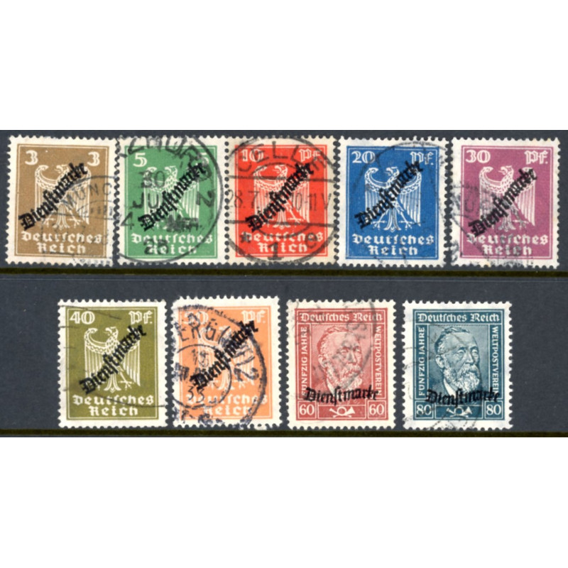 Rige. Tjenste. 1924. AFA nr. 105-113 **    (o)