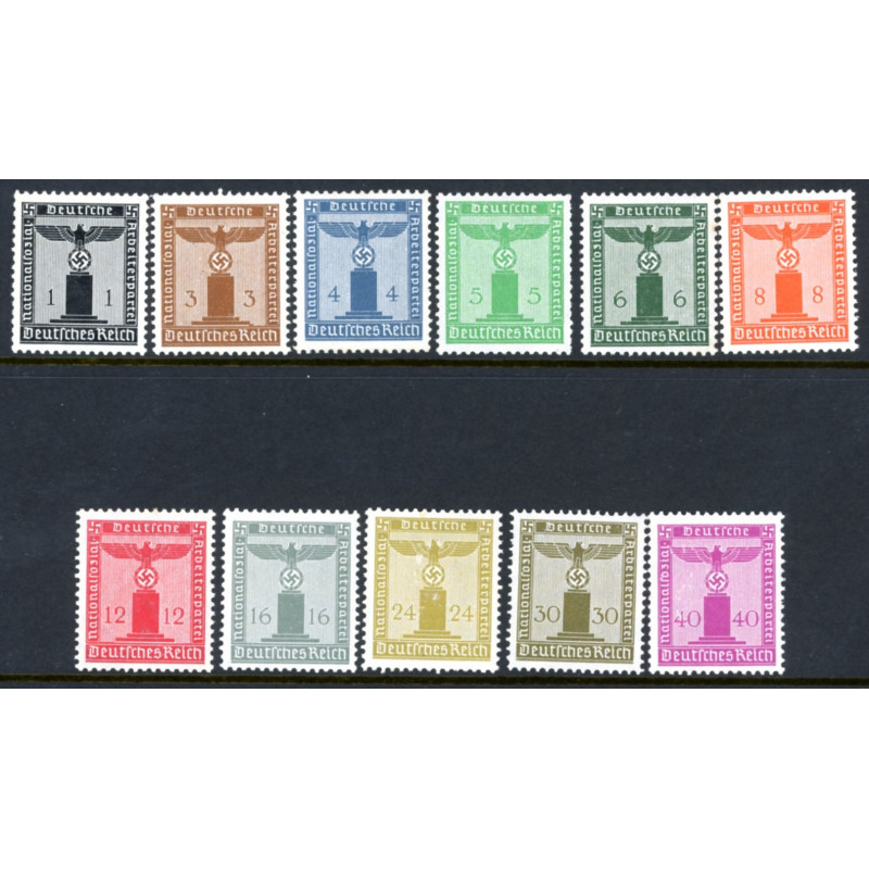 Rige. Tjeneste. 1938 NSDAP. AFA nr. 144-54 **                                (o)