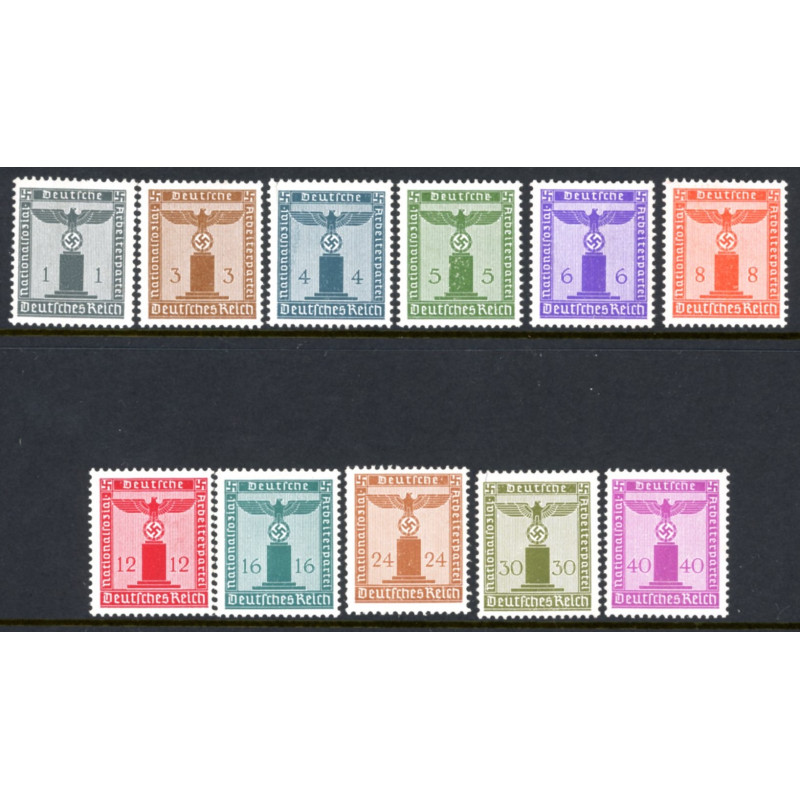 Rige. Tjeneste. 1938 NSDAP. AFA nr. 155-65 **                                (o)
