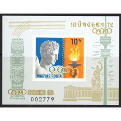 Ungarn.1969. Medaljetager, UTAKKET miniark. AFA nrU  2435U **     (o)