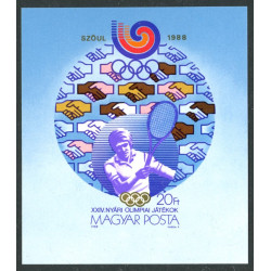 Ungarn. 1988. Olympiske lege, UTAKKET miniark AFA nr. 3848U **       (o)