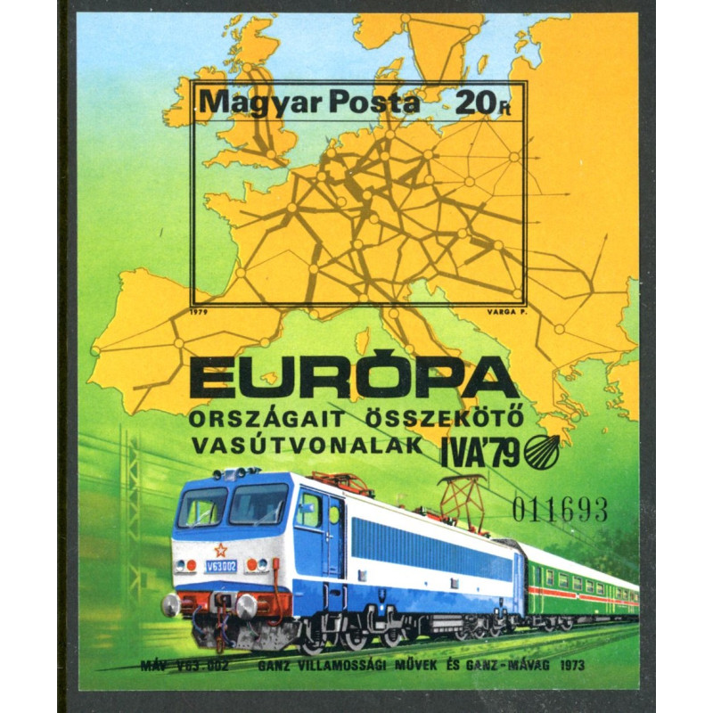 Ungarn.1979. Int. Trafikudstilling. UTAKKET miniark. AFA nr 3252U **    (o)