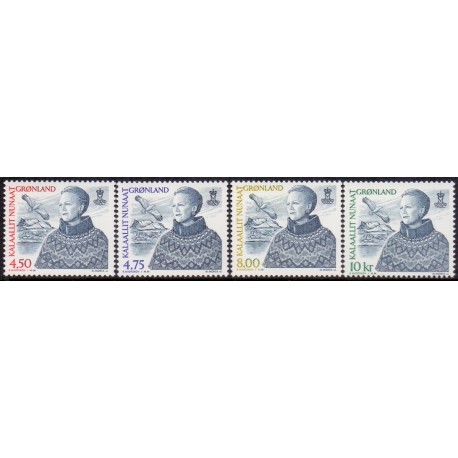 2000. 4,50-10,00 Kr. Ny Dagligserie. AFA nr. 359-62 postfrisk  stemplet