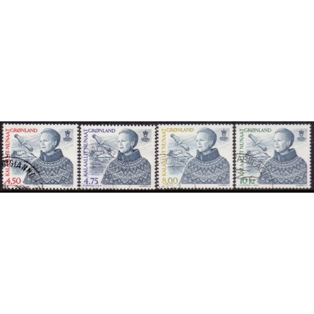 2000. 4,50-10,00 Kr. Ny Dagligserie. AFA nr. 359-62 postfrisk  stemplet