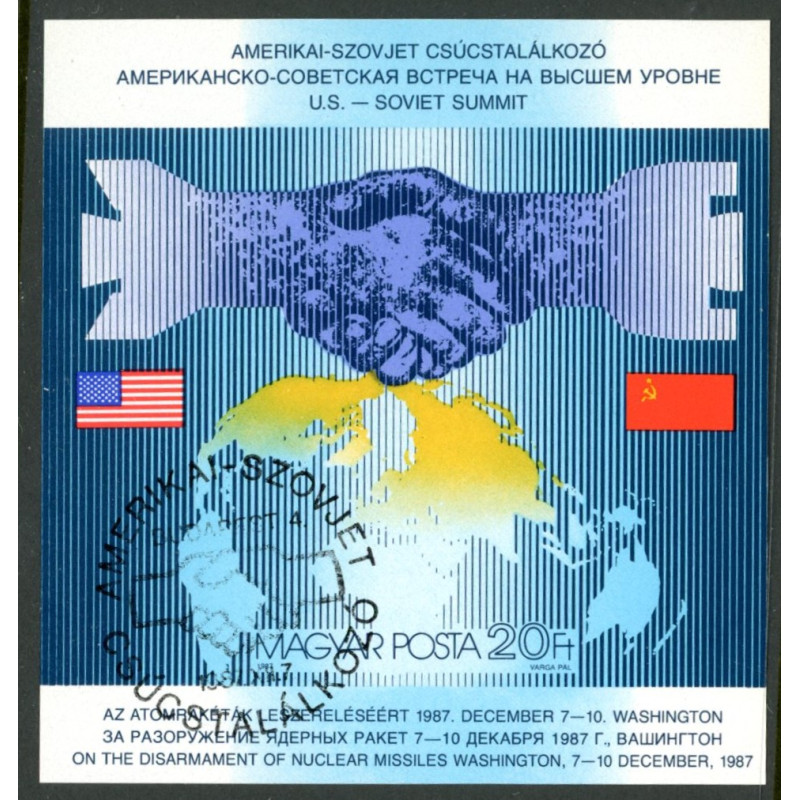 Ungarn. 1987. Atomnedrustning, UTAKKET. miniark. AFA nr. 3822U (o) **        (o)