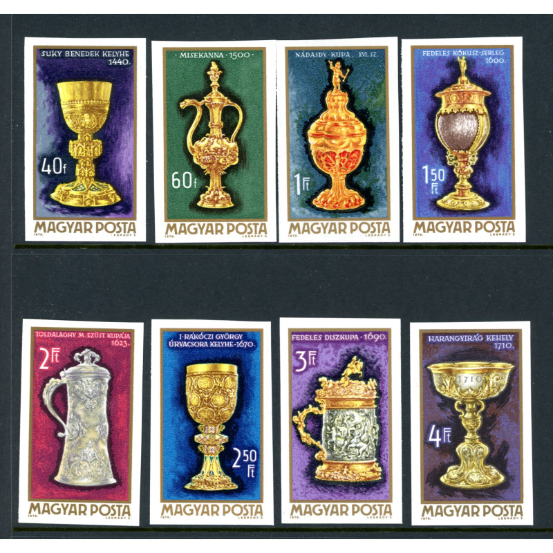 Ungarn. 1970. Guldsmedekunst, UTAKKET. AFA nr. 2574-81U **         (o)
